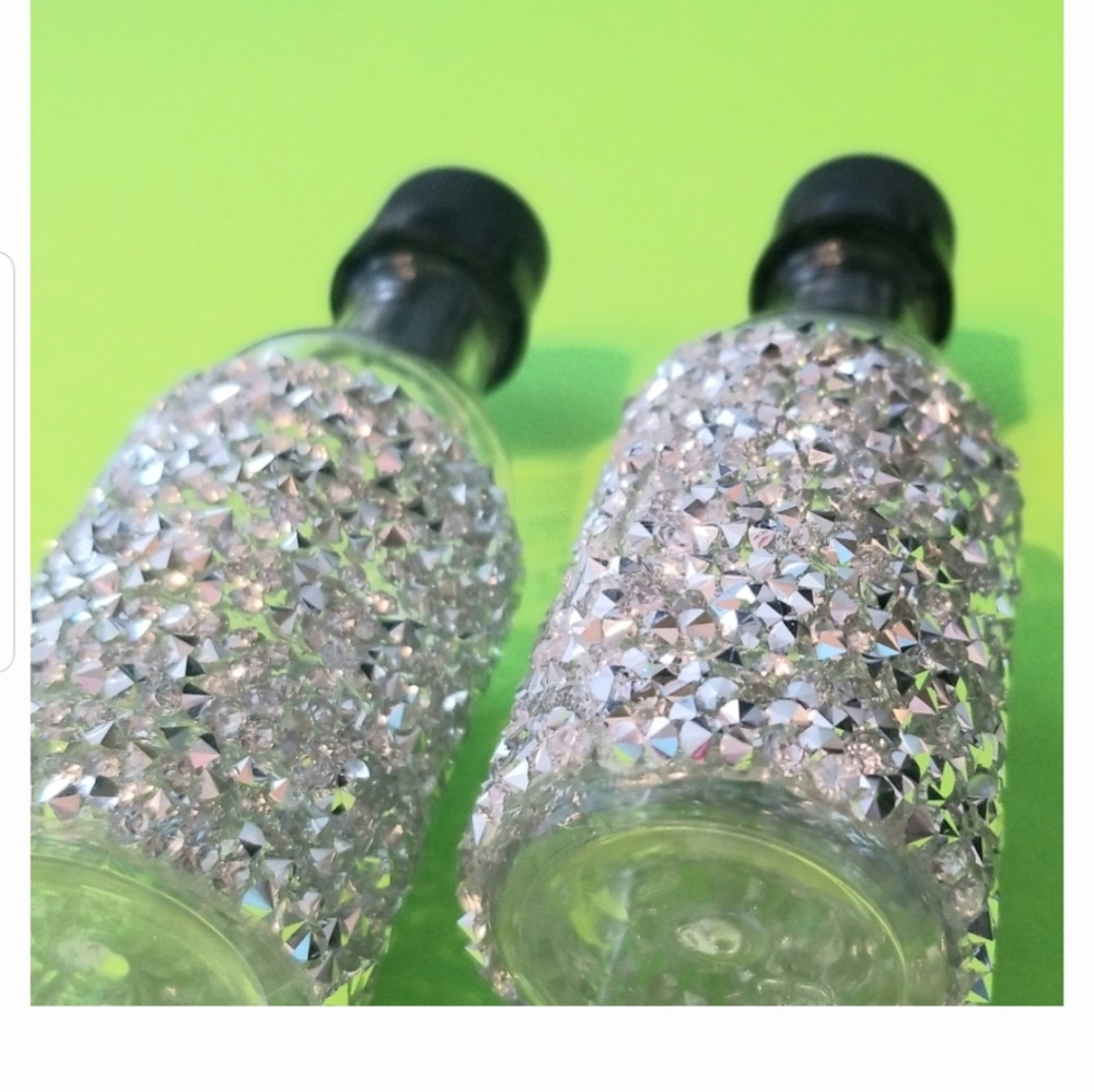 Rhinestone travel mini plastic liquor bottles bar - Picture 4 of 5